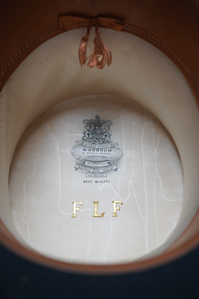 Three gentlemen’s black silk top hats and a similar grey top hat and box. Condition - grey hat good, others poor